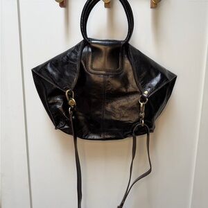 NEW HOBO Shiela Satchel with Black Distressed Leather Bag